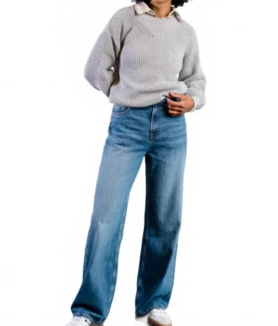 Able Sarah Billow Sleeve Sweater In Heather Grey