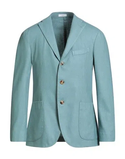 Boglioli Man Blazer Turquoise Size 40 Wool, Polyester In Blue