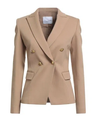 Gaelle Paris Gaëlle Paris Woman Blazer Camel Size 2 Viscose, Polyamide, Elastane In Neutral
