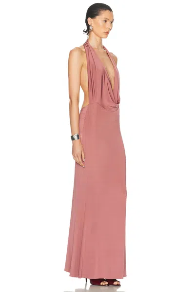 Lapointe Lightweight Jersey Deep Cowl Neck Gown