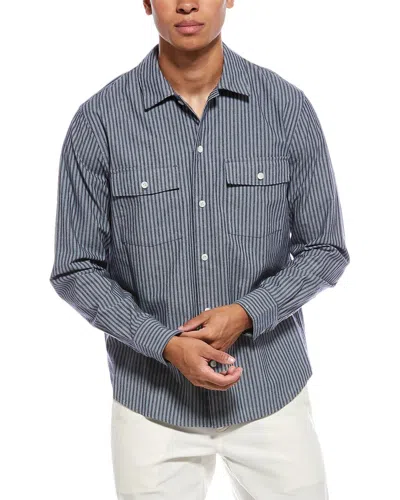Vince Railroad Stripe Classic Fit Shirt
