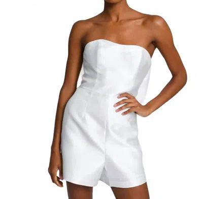 Hutch Hepburn Romper In White Gazar In White