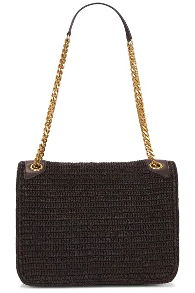 Saint Laurent Niki Medium Raffia Shoulder Bag