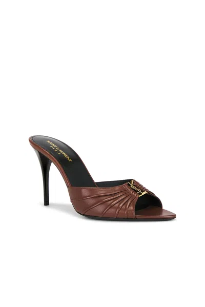 Saint Laurent Leather Mule Babylon Stiletto Heel