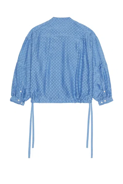 Undercover Long Sleeve Button Down Shirt In Blue