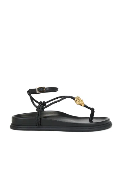 Versace La Medusa Sandals In Black