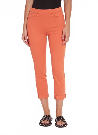 Lyssé Emmy Straight Leg Pant In Vibrant Apricot