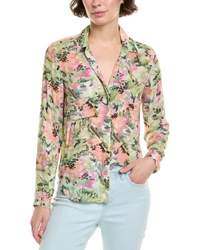 Bella Dahl Full Button Down Hipster Shirt In Gray