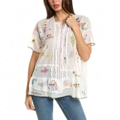 Johnny Was Mayeda Blouse In White In White