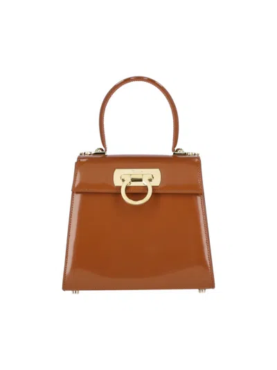 Ferragamo Iconic S Handbag - Brown