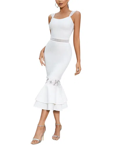 Amanda Royal Midi Dress In White