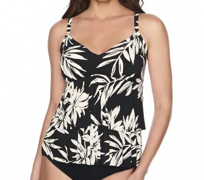 Trimshaper Rylee Ruffle Tiered Tankini Top In Photo Op