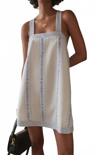 Sancia Sleeveless Pippa Dress In Clio Striped In White