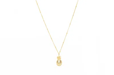 Stia Women's By The Sea Pavé Pineapple Necklace In Gold