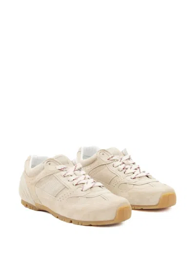 Alohas Suede Lace-up Sneakers In Neutral