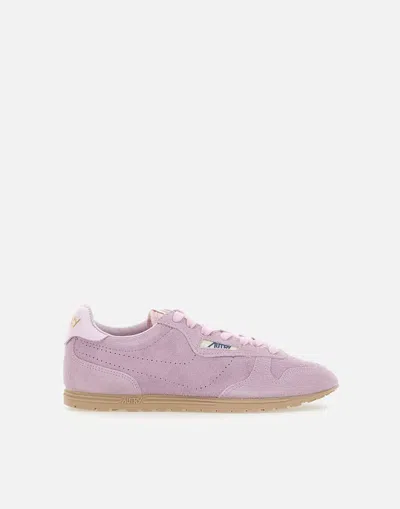 Autry Suede Sneakers With Durable Rubber Sole In Purple