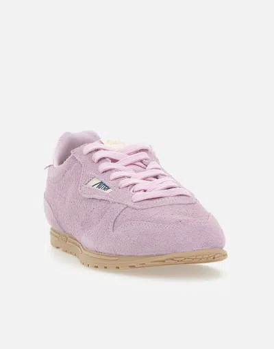 Autry Suede Sneakers With Durable Rubber Sole In Purple