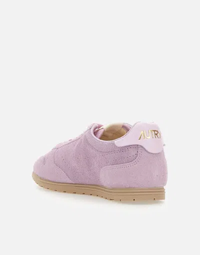 Autry Suede Sneakers With Durable Rubber Sole In Purple