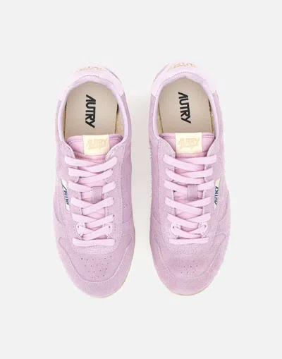 Autry Suede Sneakers With Durable Rubber Sole In Purple