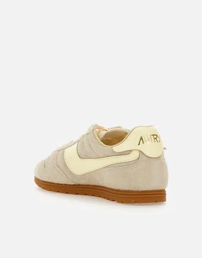 Autry 'windspin Low' Grey Sneaker With Logo On The Side And On The Heel