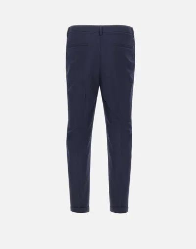Devore Pleated Trousers In Blue
