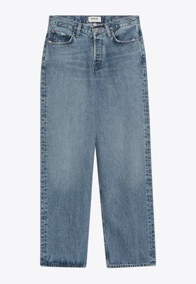 Agolde Straight-leg Faded Jeans