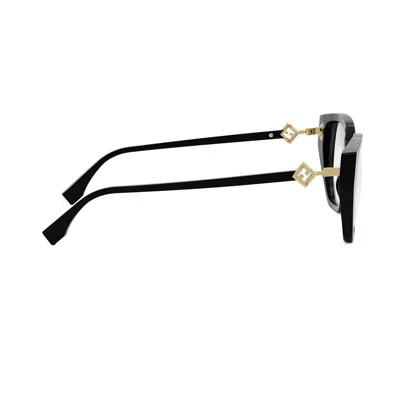 Fendi Fe50100i Ff Diamonds 001 Nero Glasses In Black