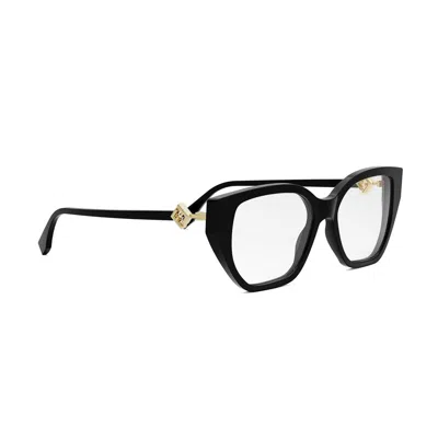 Fendi Fe50100i Ff Diamonds 001 Nero Glasses In Black