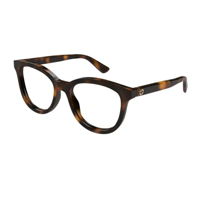 Gucci Gg1687o Linea Gg Logo Eyeglasses In Brown