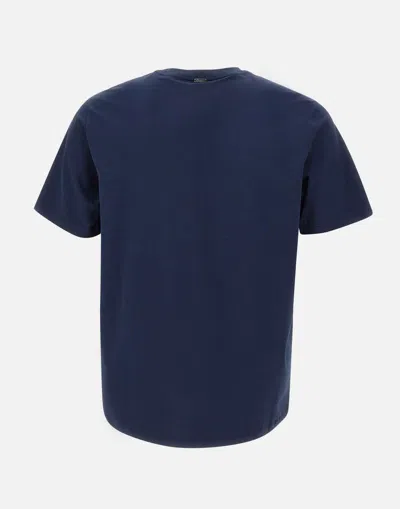 Herno Crew Neck Plain Design Short Sleeves T-shirt In Blue
