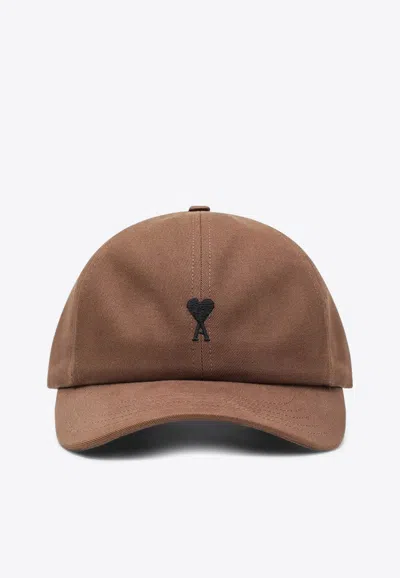 Ami Alexandre Mattiussi Ami Paris Ami De Coeur Hazelnut Baseball Cap Men