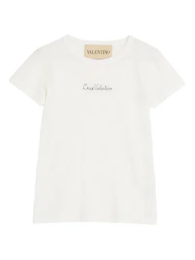 Valentino Cotton Crew Neck T-shirt With Short Sleeves
