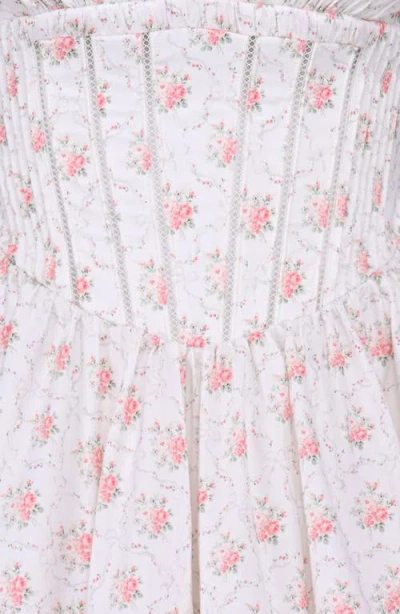 House Of Cb Salma Floral Print Minidress In White