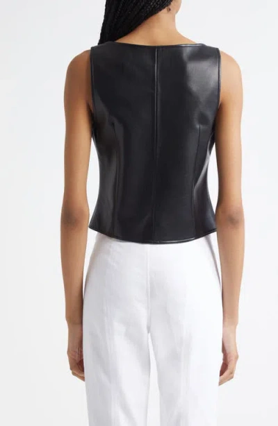 Cinq À Sept Camen Vegan Leather Vest In Black