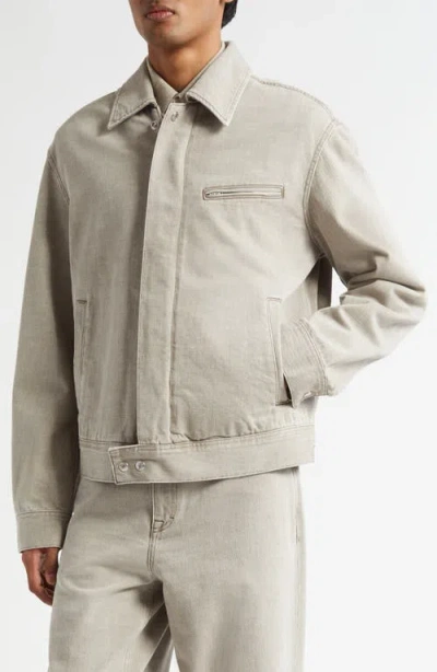 Our Legacy Collared Zipper Pocket Side Pockets Jacket In Neutral