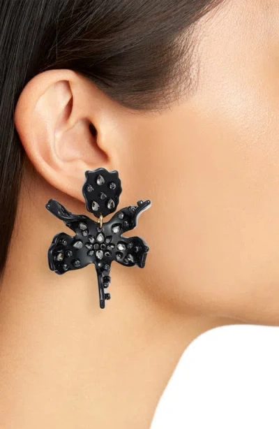 Lele Sadoughi Small Paper Lily Drop Earrings
