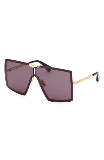 Max Mara 69mm Shield Sunglasses In Brown
