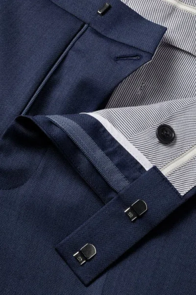 Charles Tyrwhitt Ultimate Performance Sharkskin Suit Trousers In Blue