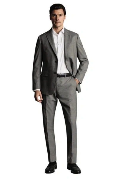 Charles Tyrwhitt Ultimate Performance Sharkskin Suit Trousers In Gray