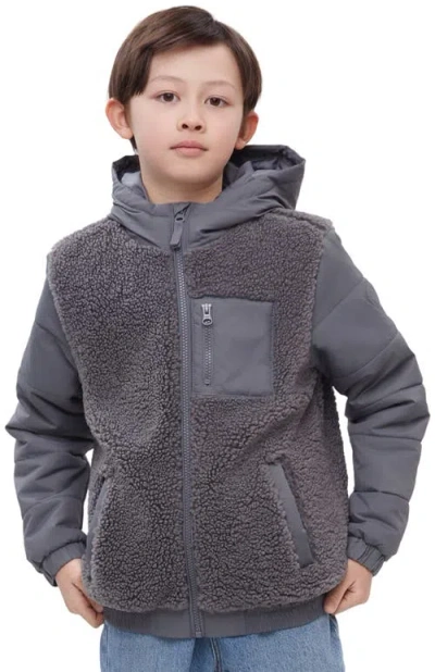 Rokka&rolla Kids' Fleece Jacket In Gray
