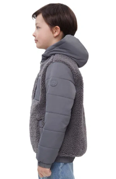 Rokka&rolla Kids' Fleece Jacket In Gray