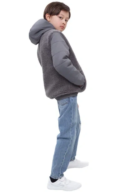Rokka&rolla Kids' Fleece Jacket In Gray