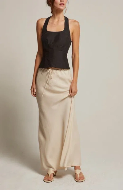 Crescent Halter Seam Detail Top