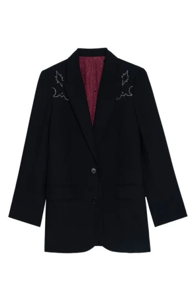 Zadig & Voltaire Viva Rhinestone Detail Jacket