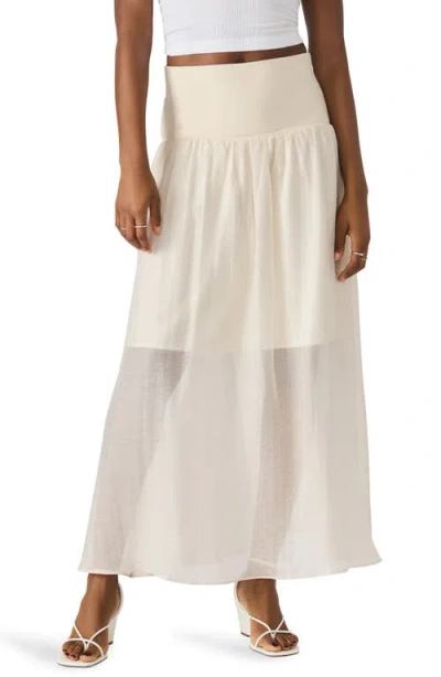 Steve Madden Amaya Maxi Skirt In White