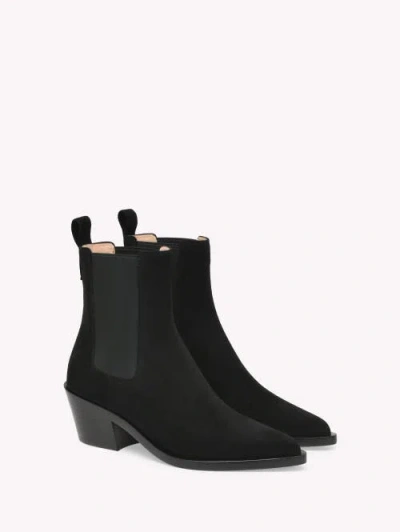 Gianvito Rossi Wylie Suede Western Chelsea Booties