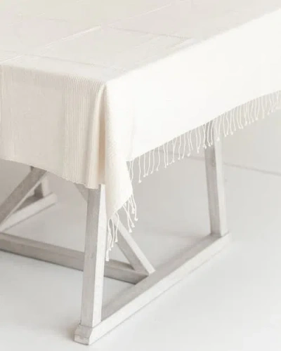 Creative Women Riviera Cotton Tablecloth In Neutral