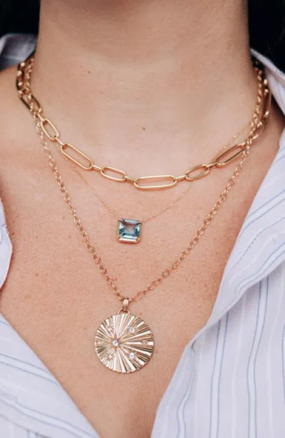 Anzie Cléo Carré Daniela Grande Pendant Necklace
