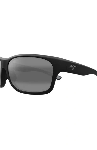 Maui Jim 'ano Nui 63mm Oversize Polarizedplus2® Rectangular Wrap Sunglasses