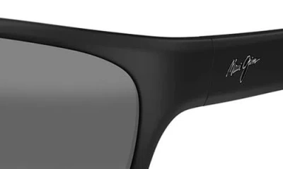 Maui Jim 'ano Nui 63mm Oversize Polarizedplus2® Rectangular Wrap Sunglasses